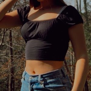 Cropped black shirt from Pacsun